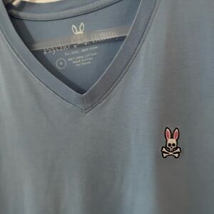 Psycho Bunny Light Blue V-Neck Tee